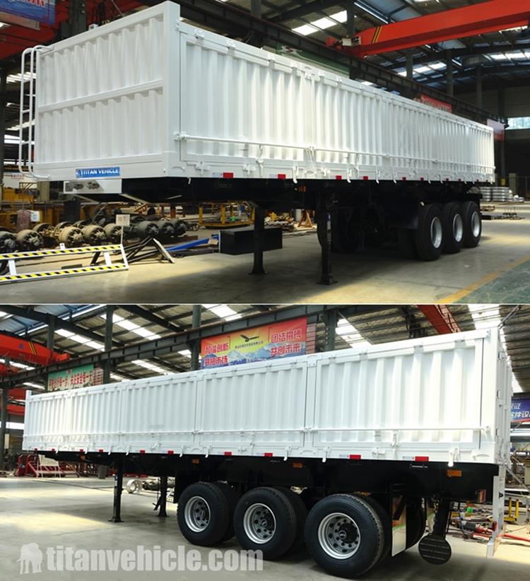 Tri Axle 70 Ton Side Wall Semi Trailer in Factory