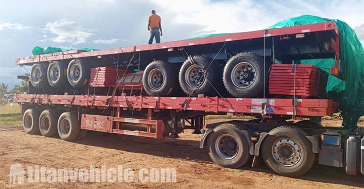 Tri Axle Flatbed Trailer and Side Wall Trailer for Sale in Zambia
