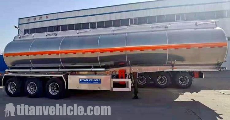 Tri Axle 45000 Liters Stainless Steel Fuel Tanker Trailer for Sale In Mauritius