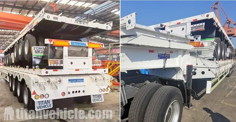 Factory of 4 Axle Low Bed Trailer for Sale and 60 Ton Side Wall Trailer