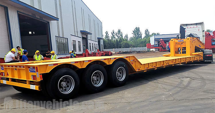 3 Axle 80 Ton Removable Gooseneck Trailer will be sent to Cayman Islands