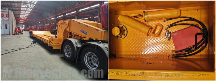 3 Axle 80 Ton Removable Gooseneck Trailer will be sent to Cayman Islands