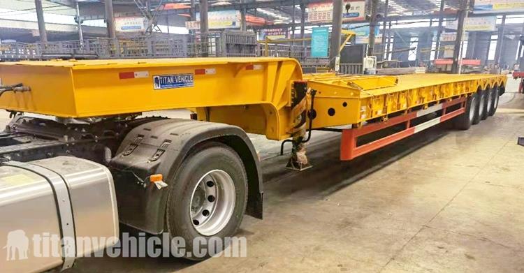 4 Axle 80 Ton Lowbed Semi Trailer for Sale In Guinea Gnbty