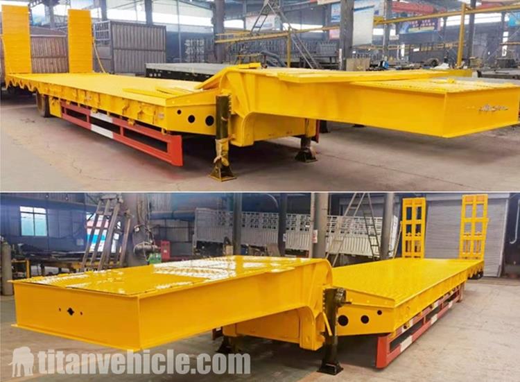 4 Axle 80 Ton Lowbed Semi Trailer for Sale In Guinea Gnbty