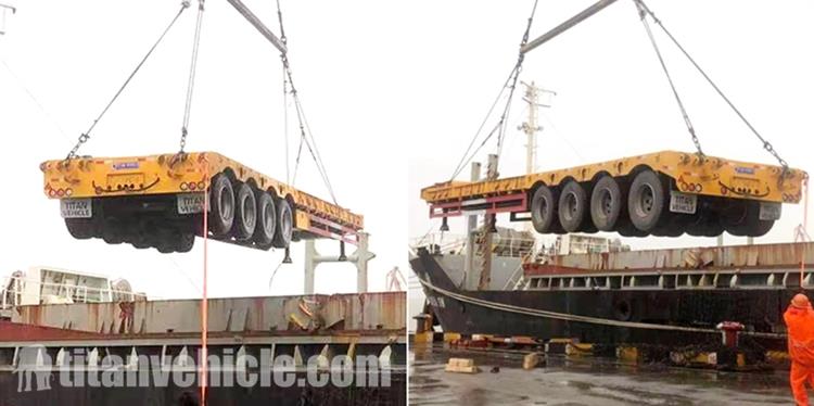 80 Ton Lowbed Semi Trailer for Sale In Chile Valpara&iacute;so