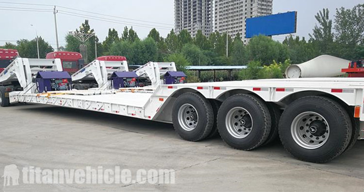 80 Ton Detachable Gooseneck Trailer will sent to Jamaica Kingston