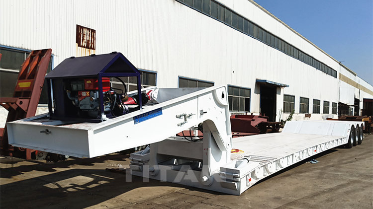80 Ton Detachable Gooseneck Trailer will sent to Jamaica Kingston