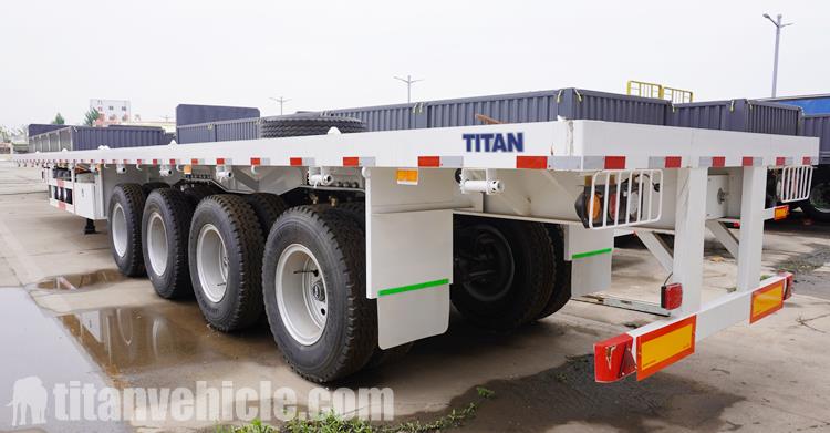 4 Axle 48 FT Flatbed Trailer for Sale Near Me in Zambia