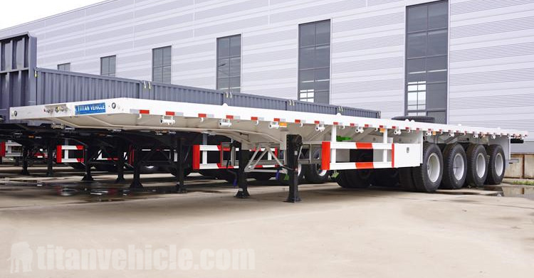4 Axle 48 FT Flatbed Trailer for Sale Near Me in Zambia