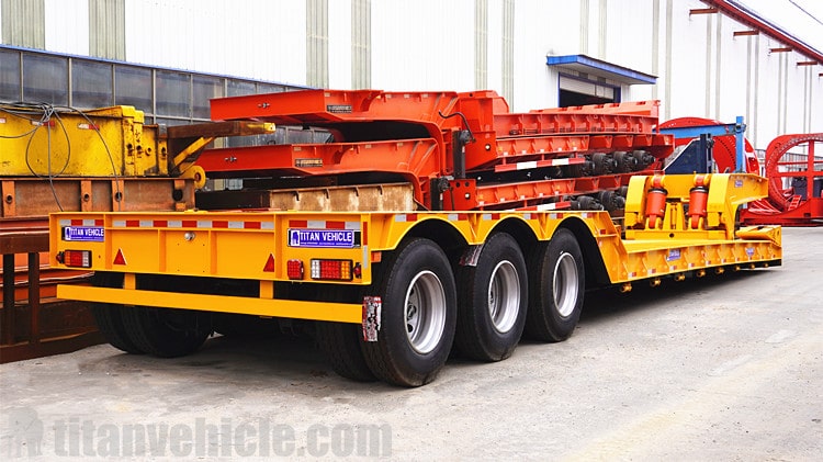 80ton 3 Axle Low Bed Gooseneck Trailer for Sale in Kenya