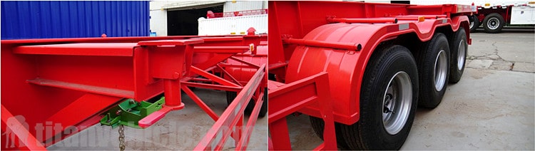 3 Axle 40ft Container Skeletal Trailer for Sale in Uganda