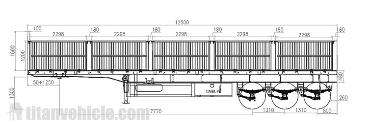 60T Side Wall Cargo Transport Semi Trailer for Sale in Nigeria