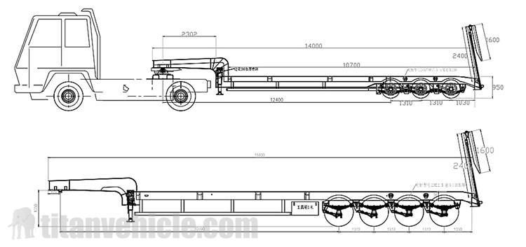 3/4 Axle Drop Deck Semi Trailer will be sent to Tanzania