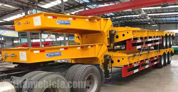 Tri Axle Low Bed Truck Trailer for Sale in Senegal