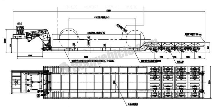 150 Ton Detachable Gooseneck Lowboy Trailer for Sale in Guinea