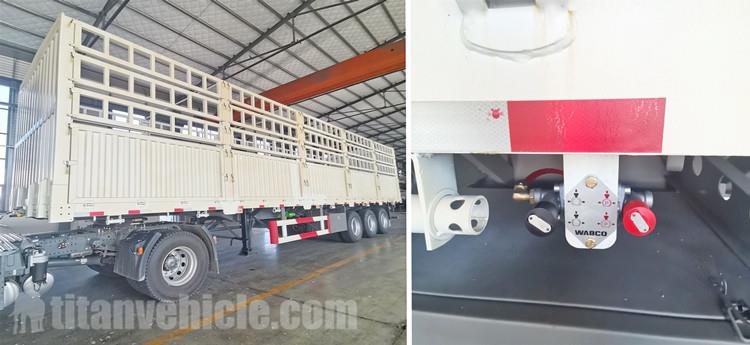 Tri Axle 60 Ton Fence Cargo Truck Trailer will be sent to Sudan