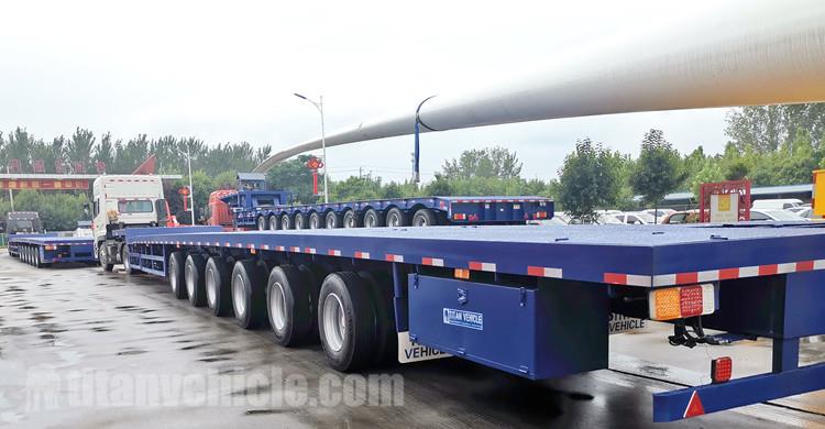 62m Extendable Trailer for Wind Turbine Blade Transportion for Sale in Vietnam