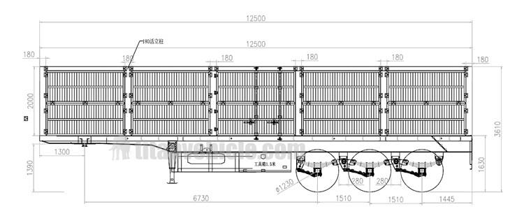2M High Side Wall Cargo Transport Trailer for Sale in Ghana