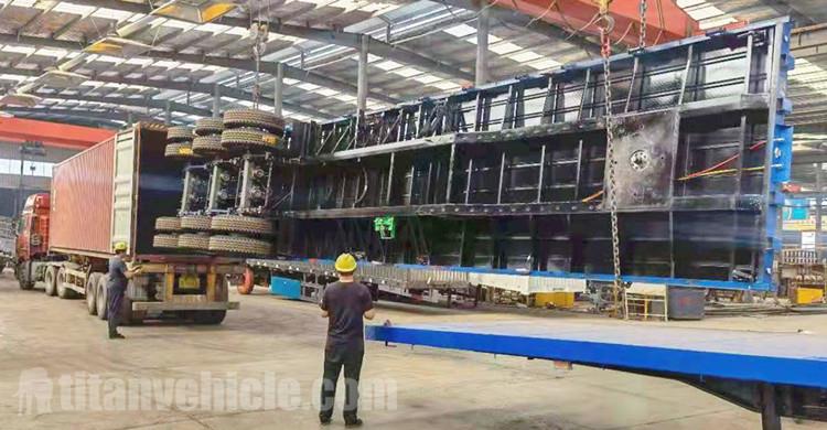 Triaxle Flat Bed Trailer with Headboard for Sale in Zambia