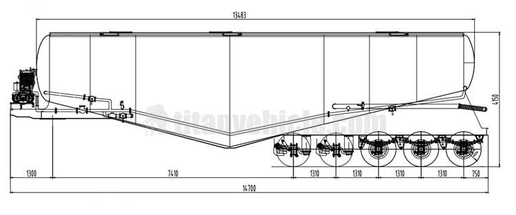 5 Axle 65cbm Bulk Cement Tanker for Sale in Nigeria