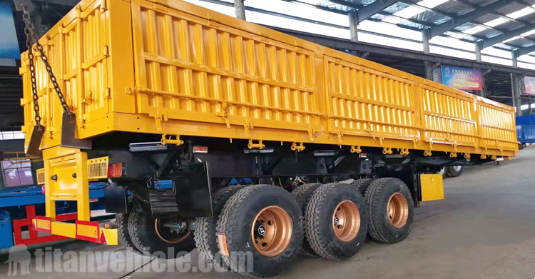 Tri Axle 40 Ton Side Tipper Trailer for Sale in Congo