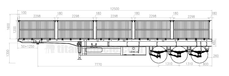 China Cargo Transport Triaxle Trailer with Side Wall will be sent to Guyana