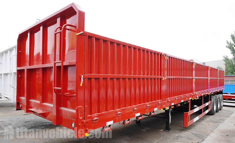 China Cargo Transport Triaxle Trailer with Side Wall for Sale in Guyana