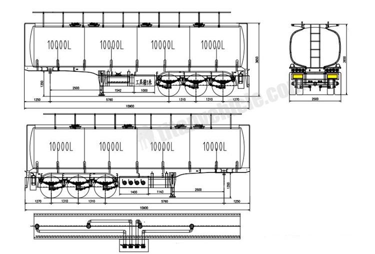40000 Liters Aluminum Fuel Tank Semi Trailer for Sale in Zimbabwe