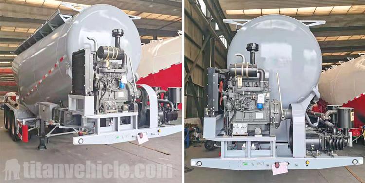 Tri Axle 30cbm Cement Bulker Truck Trailer for Sale in Mauritius