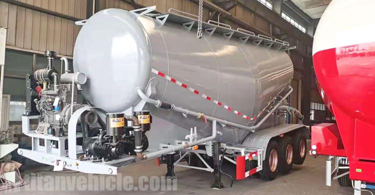 Tri Axle 30cbm Cement Bulker Truck Trailer for Sale in Mauritius