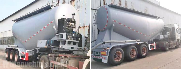 Tri Axle 30cbm Cement Bulker Truck Trailer will be sent to Mauritius