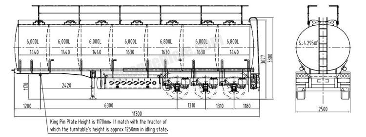 45000 Liters Diesel Tanker Trailer for Sale in Gabon
