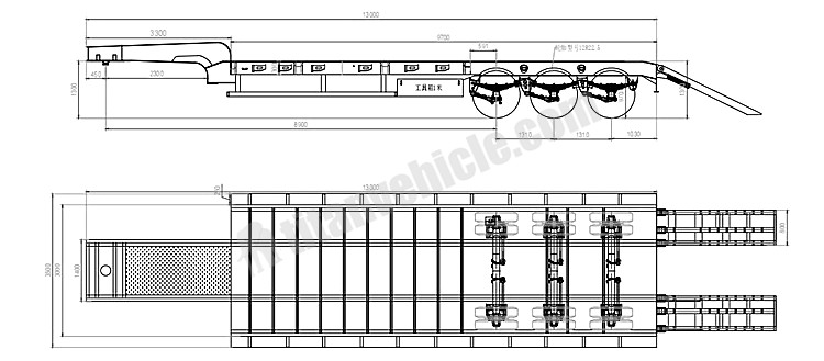 Tri Axle 60 Ton Drop Deck Trailer will be sent to Ghana