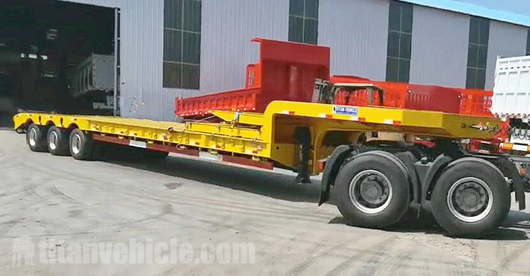Tri Axle 60 Ton Drop Deck Trailer for Sale in Ghana