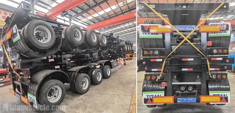 4 Axle Skeleton Trailer with Airbag Suspension for Sale in Algeria