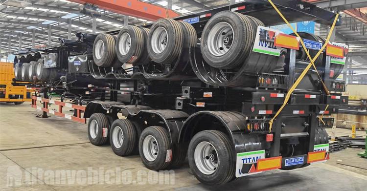 4 Axle Skeleton Trailer with Airbag Suspension for Sale in Algeria