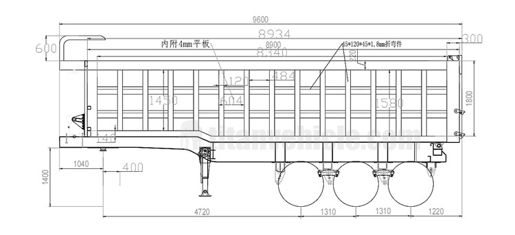 Tri Axle Semi Tipper Trailer for Sale in Senegal
