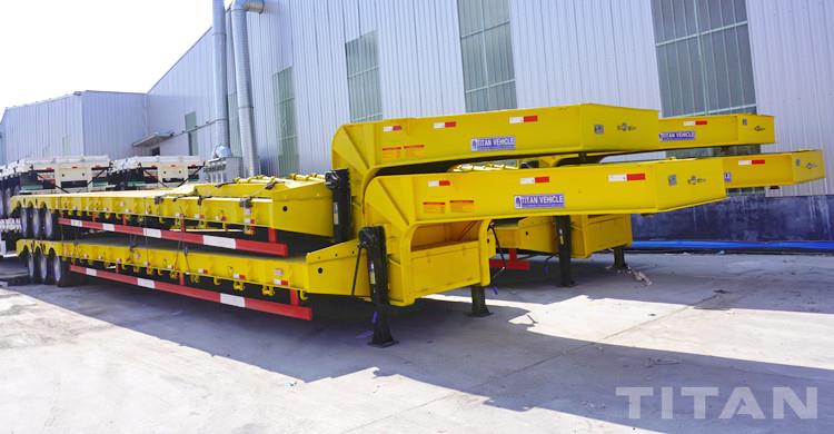 3 Axle 80 Ton Low Bed Truck Trailer for Sale in Guinea