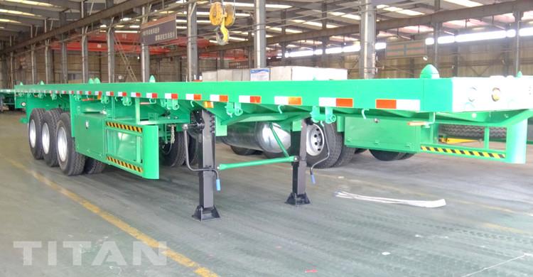 3 Axle 40 ft Shipping Container Flat Bed Trailer for Sale in Zimbabwe Harare