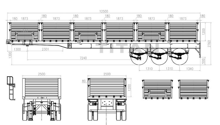 Sidewall Grain Transport Semi Trailer for Sale in Sudan
