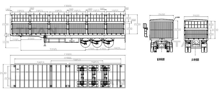 Tri Axle 60 Ton Stake Semi Trailer will be sent to Philippines