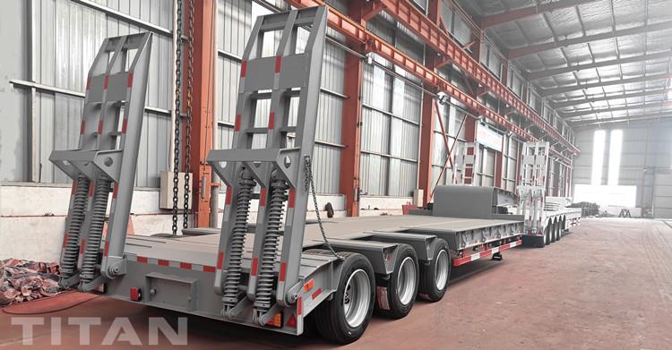 80 Ton Excavator Tri Axle Low Loader Trailer for Sale in Zambia