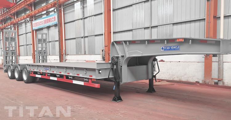 80 Ton Excavator Tri Axle Low Loader Trailer for Sale in Zambia