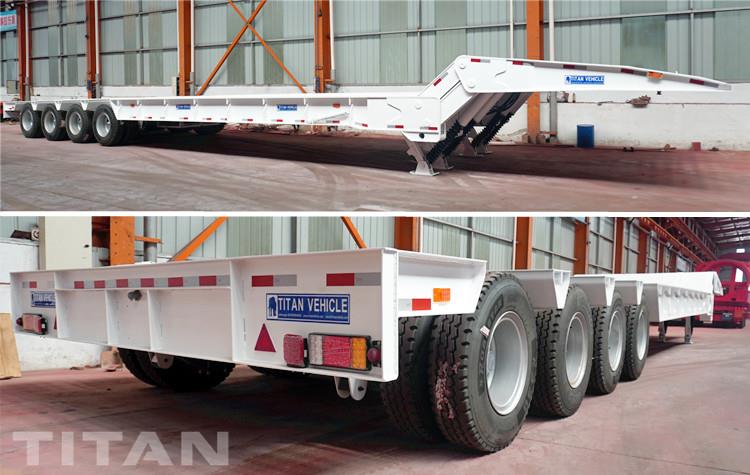 4 Axle 100T Hydraulic Folding Gooseneck Trailer for Sale in Senegal