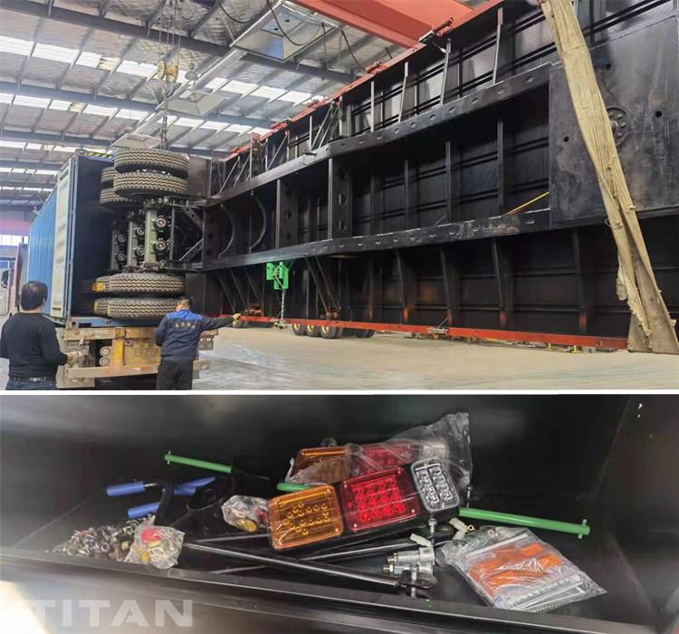 Tri Axle 40 ft Container Flatbed Tractor Trailer for Sale in Mozambique