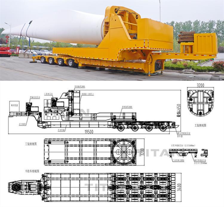 70M Wind Blade Adapter Trailer for Sale in Vietnam