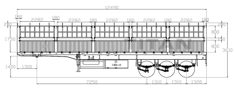 80 Ton Fence Cargo Semi Trailer for Sale in Guinea