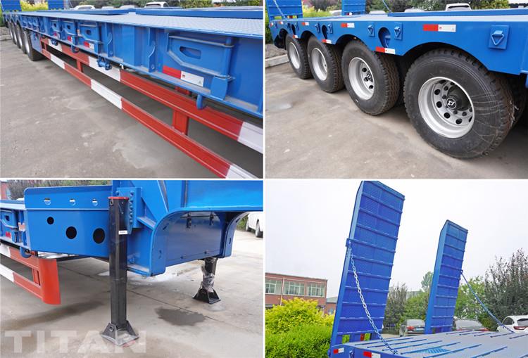 4 Axle 100T Low Bed Truck Trailer for Sale in Zimbabwe