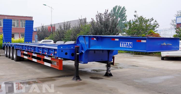 4 Axle 100T Low Bed Truck Trailer for Sale