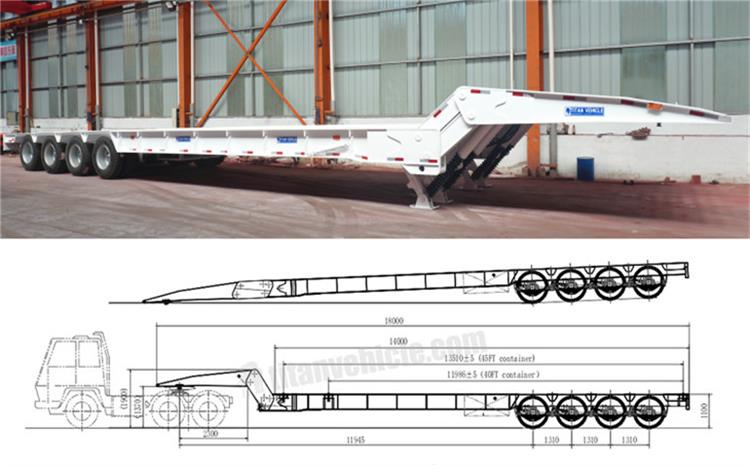 100 Ton Folding Gooseneck Trailer will be sent to Ghana